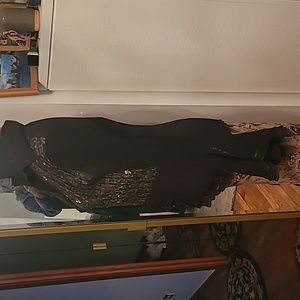 Brown ruffled blouse